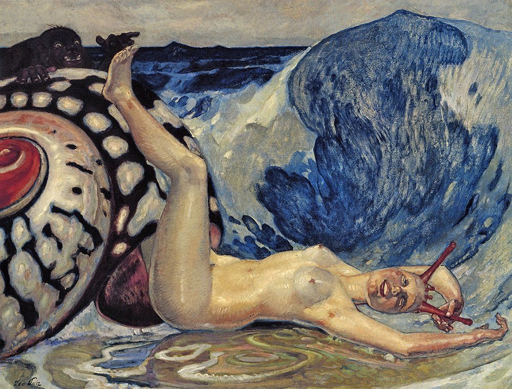 BillerAntik Kunstdruck Das kitzlige Schnecklein Leo Putz kitzelige Kitzelmonster H A3 0557, (1 St) von BillerAntik