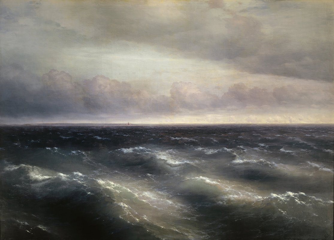 Kunstdruck Das schwarze Meer Black Sea Wellen Marinemalerei Iwan Aiwasowski Kunst, (1 St) von OTTO