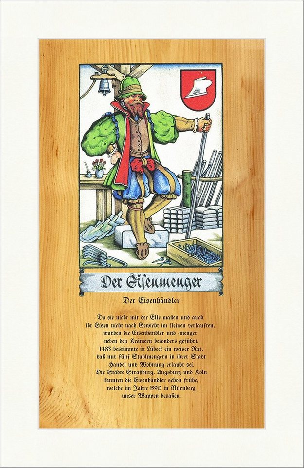 Kunstdruck Der Eisenmenger Rohre Nägel Schaufeln Eisenhändler Zunft Stand 125, (1 St) von OTTO