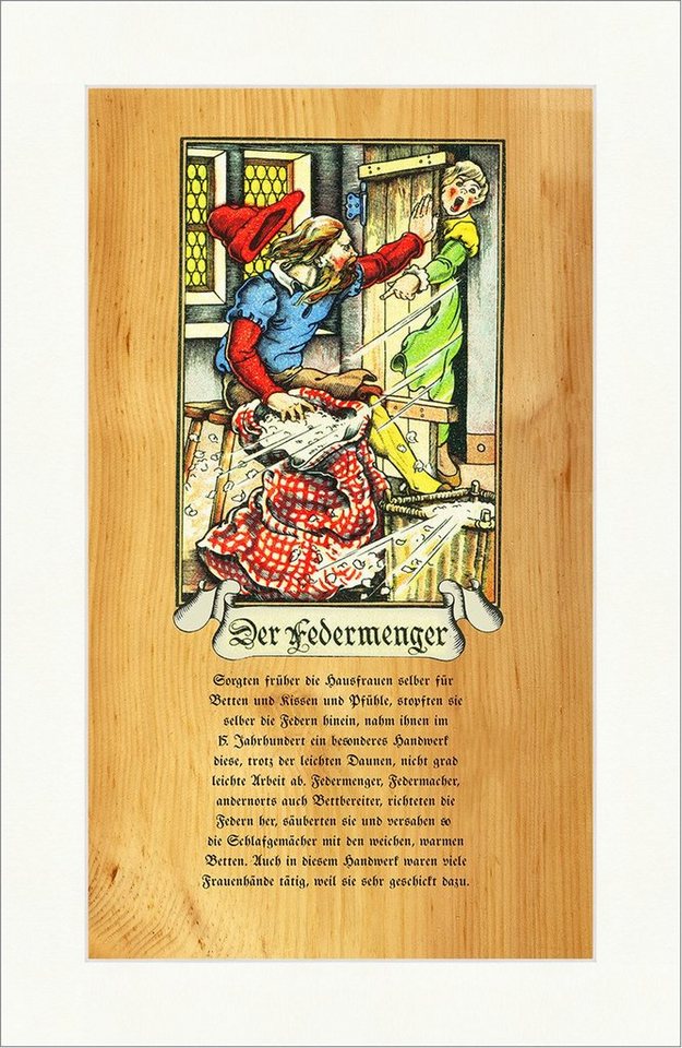 Kunstdruck Der Federmenger Zunft Federmacher Handwerk Betten Kissen Stand 240, (1 St) von OTTO