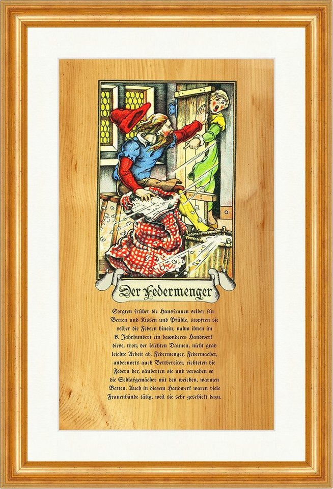 Kunstdruck Der Federmenger Zunft Federmacher Handwerk Betten Kissen Stand 240 Ger, (1 St) von OTTO