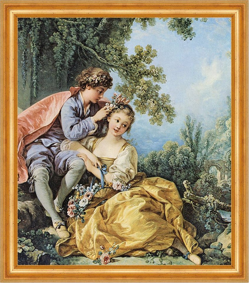 Kunstdruck Der Frühling Francois Boucher Natur Liebe Jahreszeit Blumen H A3 0185, (1 St) von OTTO