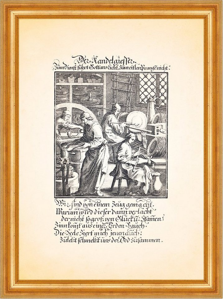 Kunstdruck Der Kandelgiesser Metallguss Kannen Zinn Kupferstich Christoph Weigel, (1 St) von OTTO