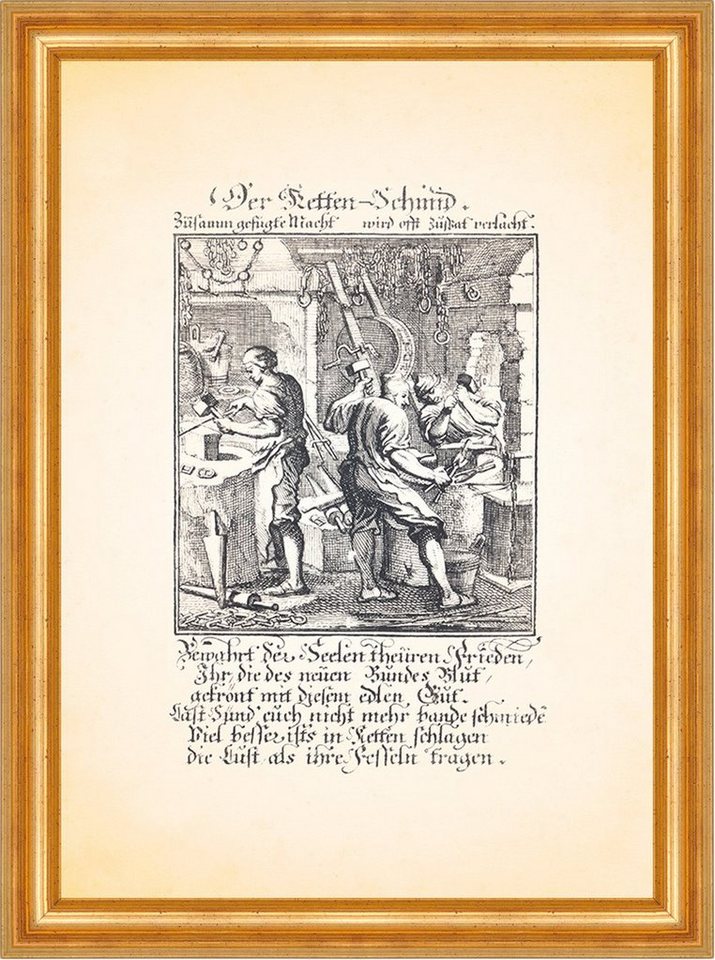 Kunstdruck Der Ketten Schmid Kettenschmied Schmied Kupferstich Christoph Weigel B, (1 St) von OTTO