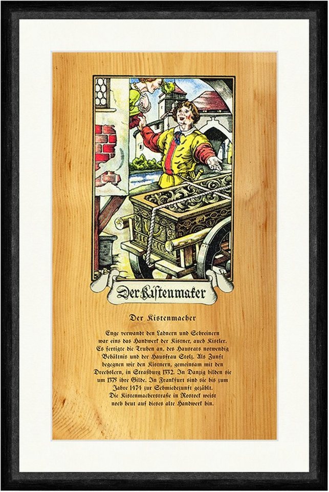 BillerAntik Kunstdruck Der Kistenmaker Kistenmacher Truhe Handwerk Kunst Zunft Kistler Faks_S, (1 St) von BillerAntik