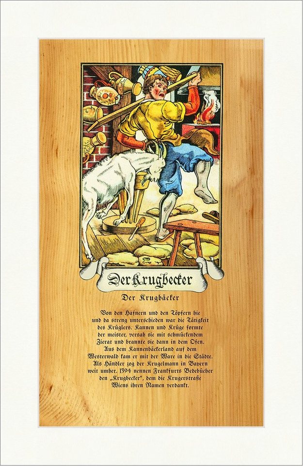 BillerAntik Kunstdruck Der Krugbecker Krugbäcker Krügler Handwerk Zunft Kannen Stand 220, (1 St) von BillerAntik