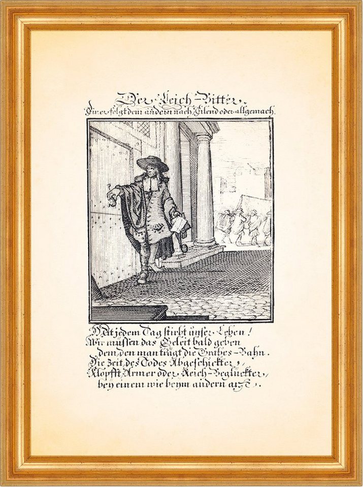 Kunstdruck Der Leich Bitter Leichenbitter Bestatter Kupferstich Christoph Weigel, (1 St) von OTTO