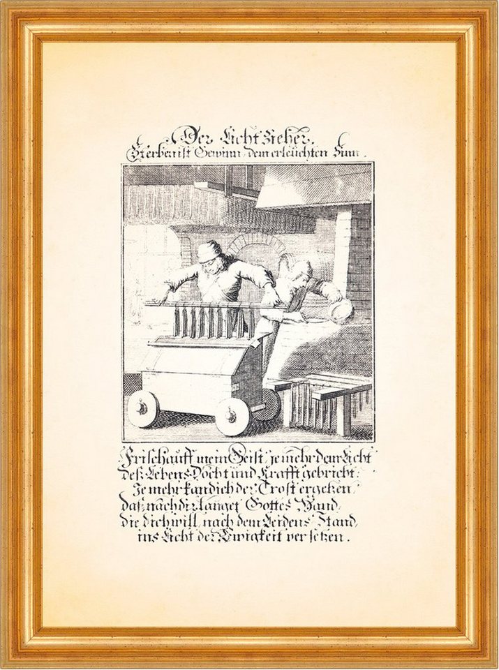 BillerAntik Kunstdruck Der Lichtzieher Kerzenzieher Kerzen Kupferstich Christoph Weigel Beruf, (1 St) von BillerAntik