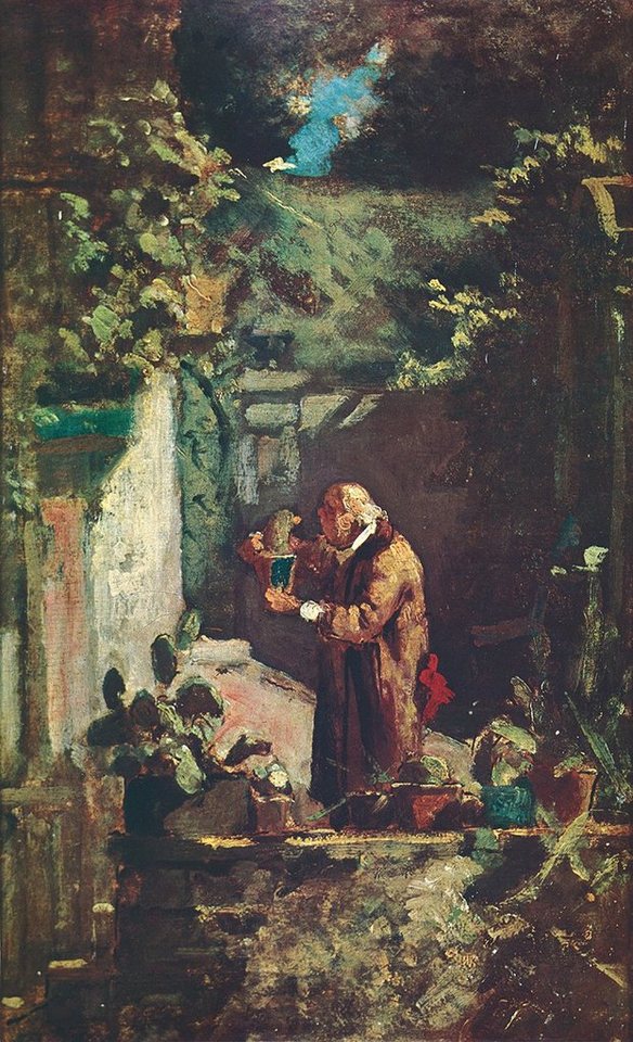 Kunstdruck Der Pfarrer als Kakteenfreund Carl Spitzweg Kaktus Pflanzen Gärten H A, (1 St) von OTTO