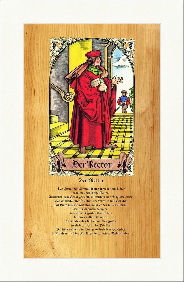 BillerAntik Kunstdruck Der Rector Rektor Universität Leiter Schule Zunft Stand 186, (1 St) von BillerAntik