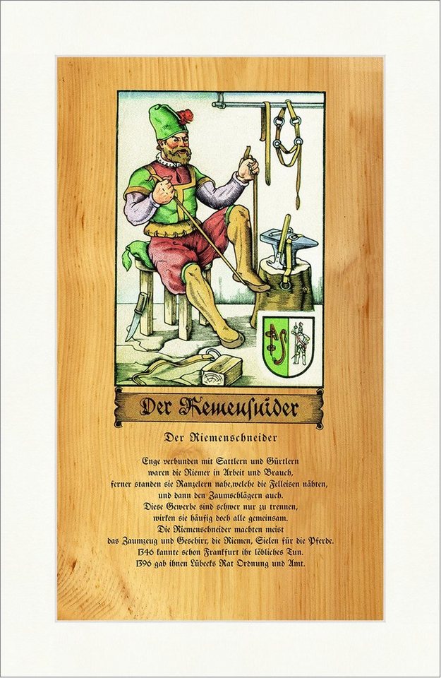 BillerAntik Kunstdruck Der Remensuider Felleisen Zaumzeug Geschirr Zunft Handwerk Stand 121, (1 St) von BillerAntik