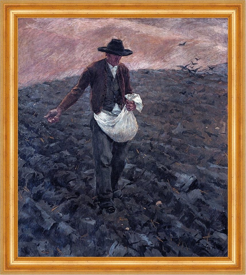 BillerAntik Kunstdruck Der Sämann - erste Fassung Albin Egger-Lienz Aussäen Saat Feld H A3 05, (1 St) von BillerAntik