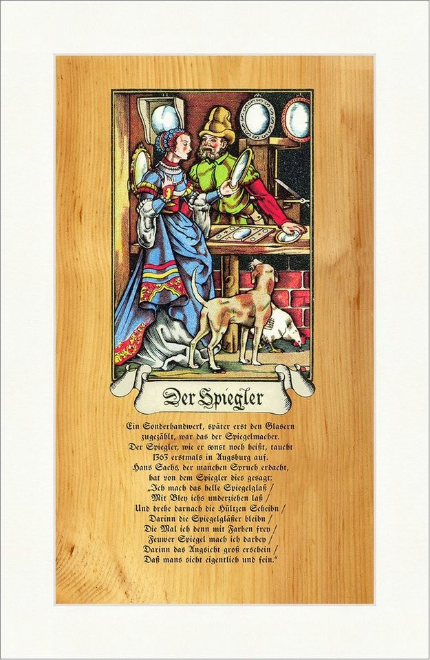 BillerAntik Kunstdruck Der Spiegler Spiegel Handwerk Zunft Kauffmann Stand 207, (1 St) von BillerAntik