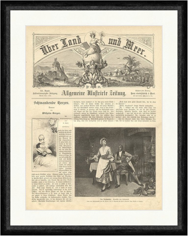 BillerAntik Kunstdruck Der Verschmähte Hadamard Schwarze Ablehnung Dienerin Teeservice Faksim, (1 St) von BillerAntik