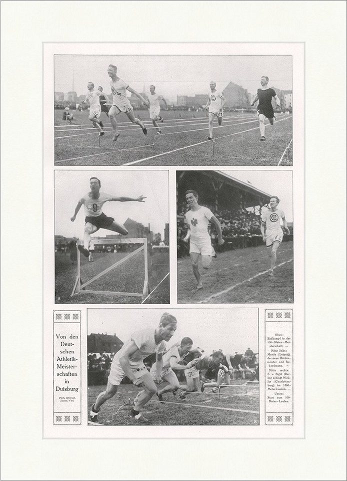 Kunstdruck Deutsche Athletikmeisterschaften in Duisburg Läufer Hürden F_Vintage 0, (1 St) von OTTO