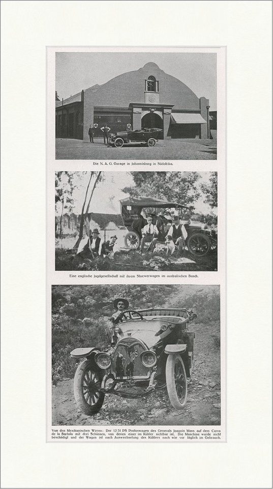 BillerAntik Kunstdruck Die N.A.G. Garage in Johannisburg in Südafrika 1914 Autos Wagen F_Vint, (1 St) von BillerAntik