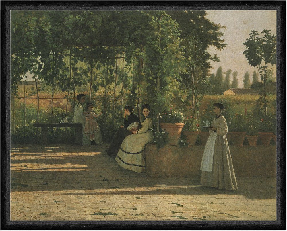 Kunstdruck Die Pergola Silvestro Lega Schatten Fächer Blumentopf Faks_Werbung 141, (1 St) von OTTO