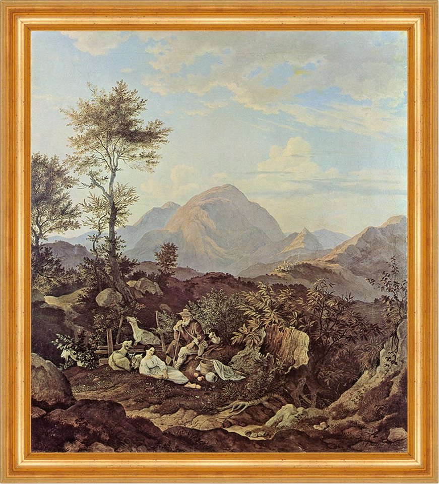 Kunstdruck Die Rocca di Mezzo im Sabinergebirge Ludwig Richter Rast Berg H A3 023, (1 St) von OTTO