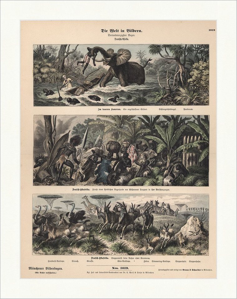 Kunstdruck Die Welt in Bildern XLIII Deutsch-Afrika Original Münchener Bilderboge, (1 St) von OTTO