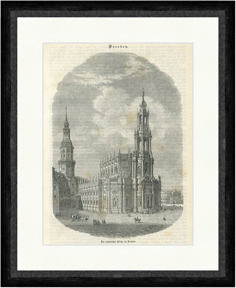 Kunstdruck Die katholische Kirche in Dresden Hofkirche Elbufer Wettin Faksimile_, (1 St) von OTTO