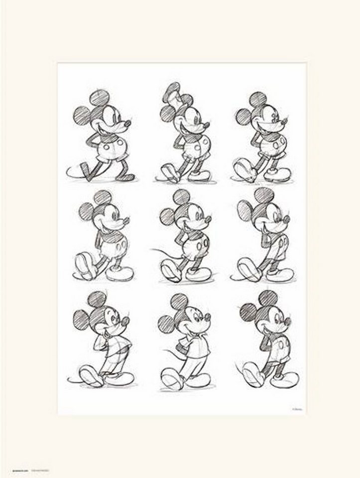 Kunstdruck Disney - Kunstdruck - Mickey Sketch Kunstdruck Disney - Kunstdruck - Mickey Sketch von OTTO