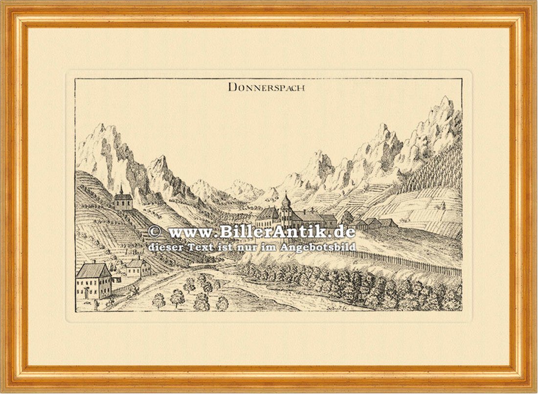 Kunstdruck Donnersbach bei Irdning Vischer Österreich Burgen und Schlösser 038 Ge, (1 St) von OTTO