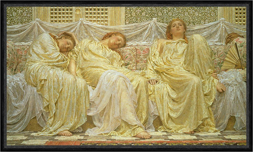 Kunstdruck Dreamers Albert Joseph Moore Träumen Schlafen Bank Fächer Frauen Faks_, (1 St) von OTTO