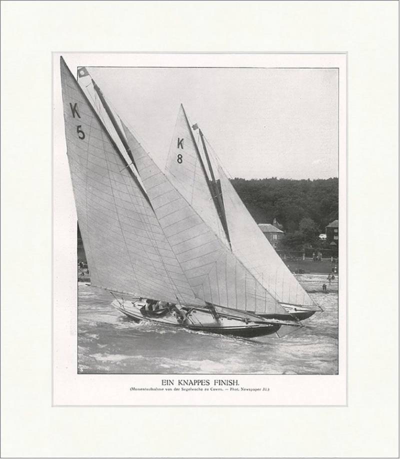 Kunstdruck Ein knappes Finish. Segeln Regatta Boote Rennen Sport Wasser F_Vintage, (1 St) von OTTO