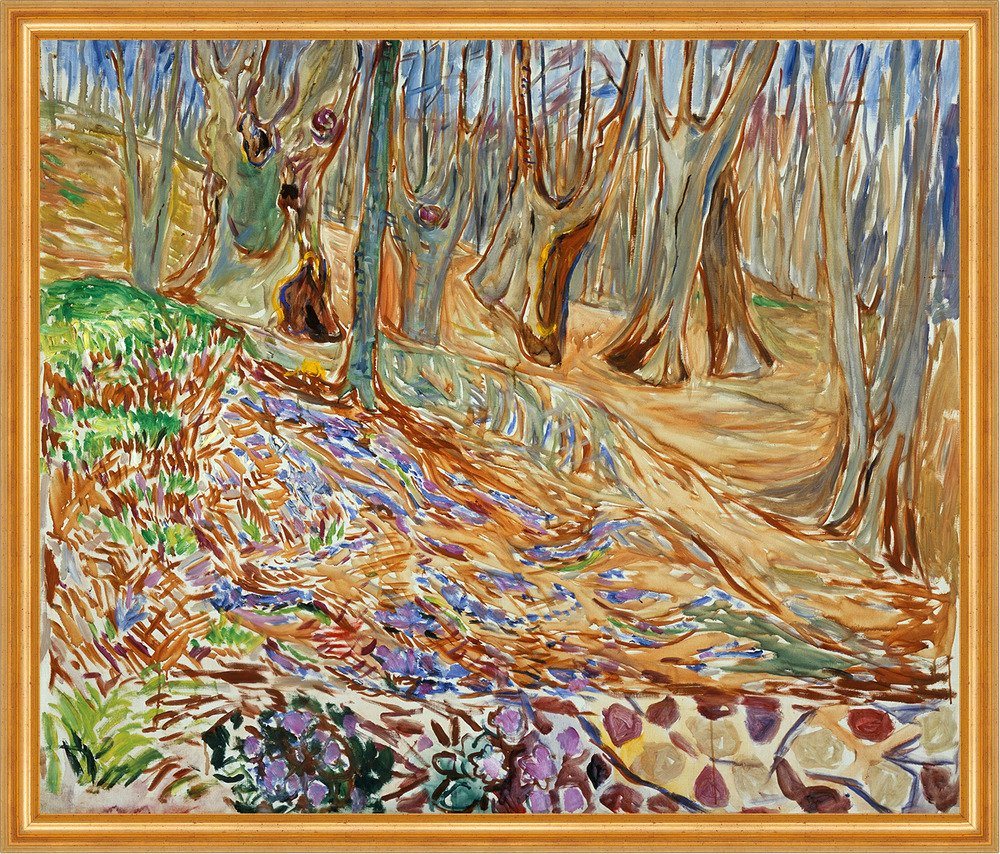 Kunstdruck Elm Forrest in Spring Edvard Munch Ulme Bäume Wald Frühling B A2 01531, (1 St) von OTTO