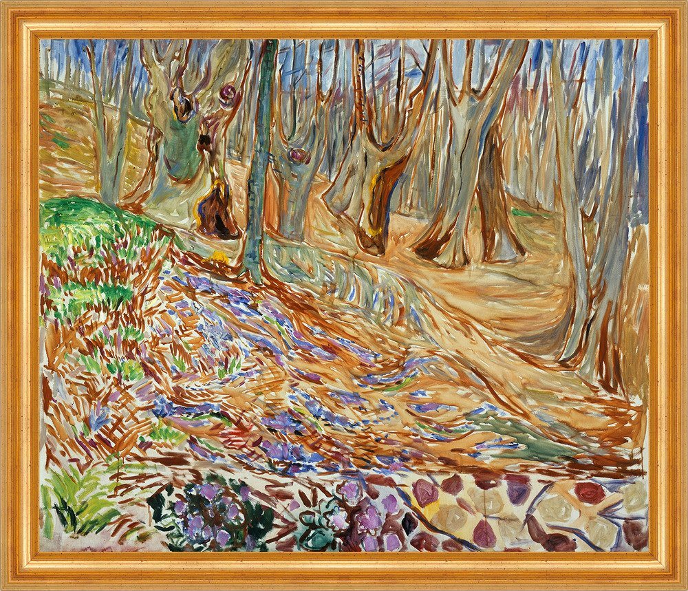 Kunstdruck Elm Forrest in Spring Edvard Munch Ulme Bäume Wald Frühling B A3 01531, (1 St) von OTTO