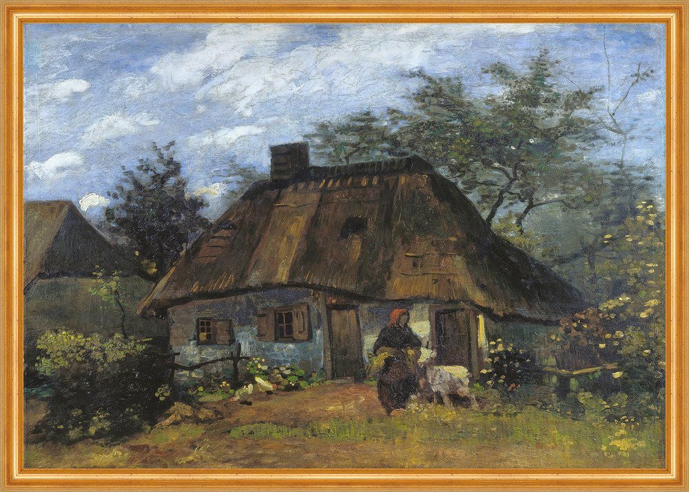 Kunstdruck Farmhouse in Nuenen Vincent van Gogh Bauernhaus Hütte Garten B A2 0337, (1 St) von OTTO