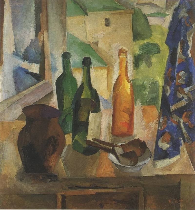 BillerAntik Kunstdruck Flaschen am Fenster Robert Falk Singing Bottles Krug Werbung 1389, (1 St) von BillerAntik