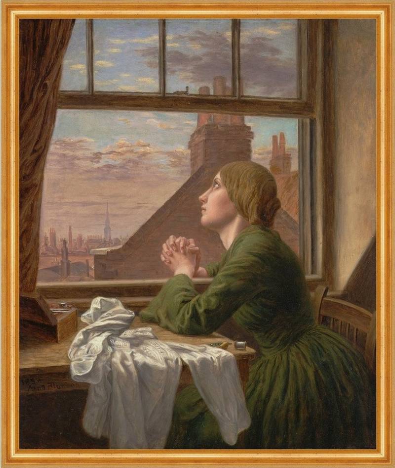 BillerAntik Kunstdruck For Only One Short Hour Anna Blunden Beten Glaube Fenster B A2 00533 G, (1 St) von BillerAntik