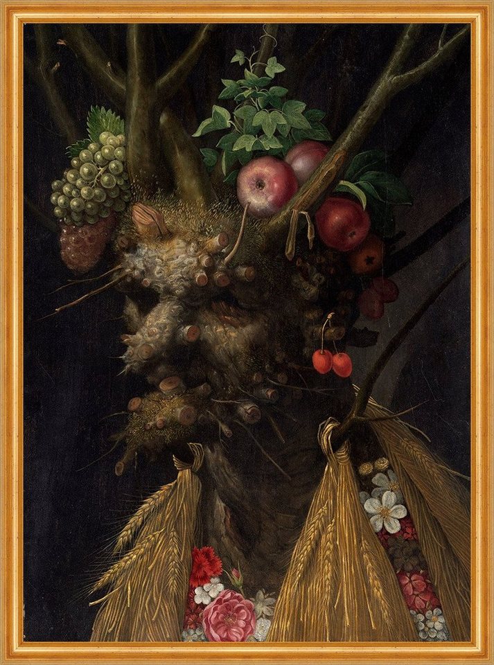 Kunstdruck Four Seasons in One Head Giuseppe Arcimboldo Bäume B A2 02124 Gerahmt, (1 St) von OTTO