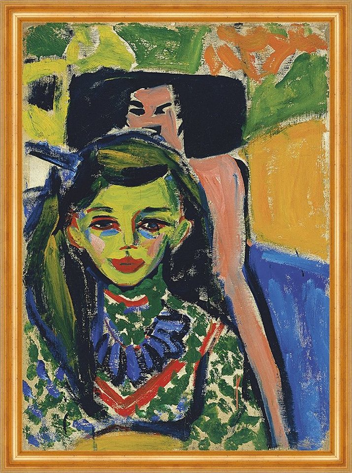 Kunstdruck Fränzi vor geschnitztem Stuhl Ernst Ludwig Kirchner Kunst A3 164 Gerah, (1 St) von OTTO