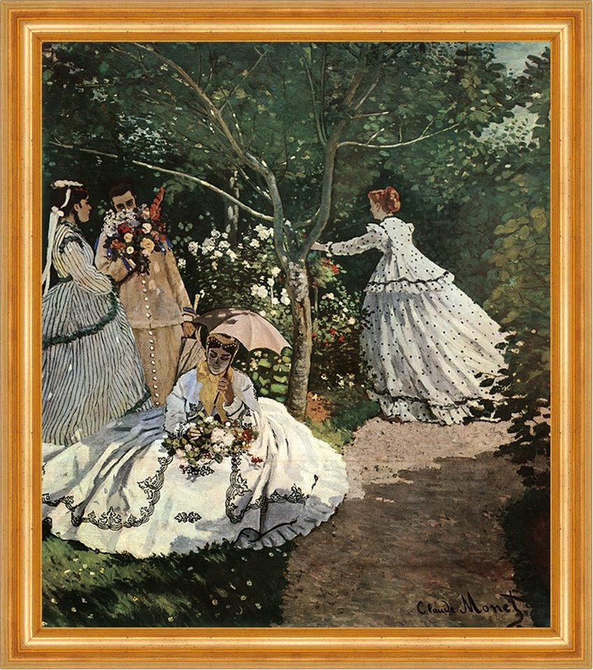 Kunstdruck Frauen im Garten Claude Monet Freilichtbild Sonnenschirm H A3 0435 Ger, (1 St) von OTTO