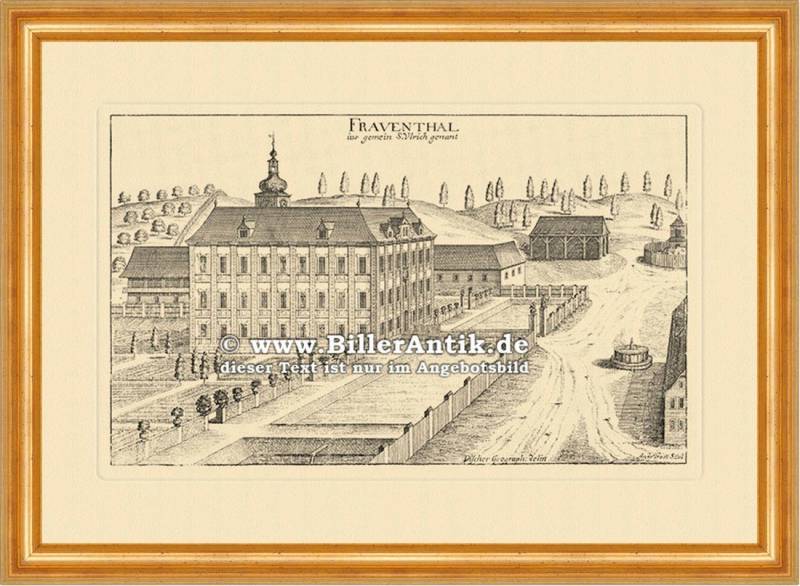 BillerAntik Kunstdruck Frauenthal bei Deutschlandsberg Vischer Österreich Burgen Schlösser 07, (1 St) von BillerAntik