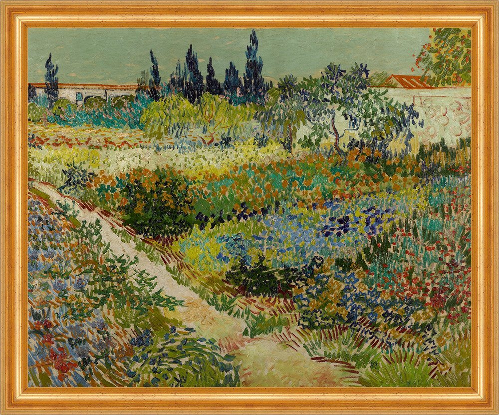 BillerAntik Kunstdruck Garden at Arles Vincent van Gogh Garten Blumen Beete Weg Park B A3 032, (1 St) von BillerAntik