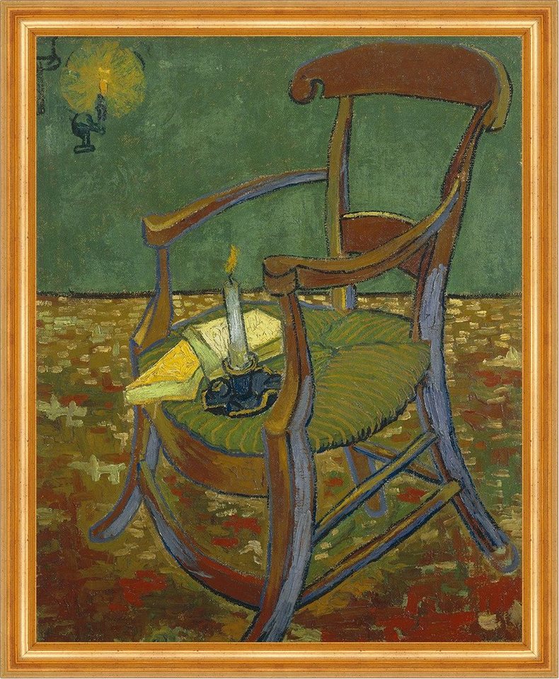 BillerAntik Kunstdruck Gauguins chair Vincent van Gogh Arles Kerze Buch Stuhl Lehne B A3 0330, (1 St) von BillerAntik