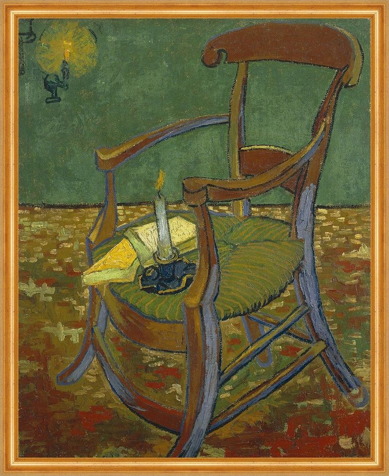 Kunstdruck Gauguins chair Vincent van Gogh Arles Kerze Bücher Stuhl B A2 03309 Ge, (1 St) von OTTO