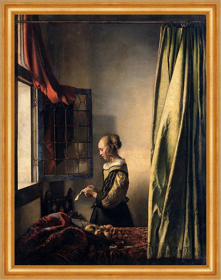 Kunstdruck Girl Reading a Letter by an Open Window Jan Vermeer Fenster B A3 02471, (1 St) von OTTO