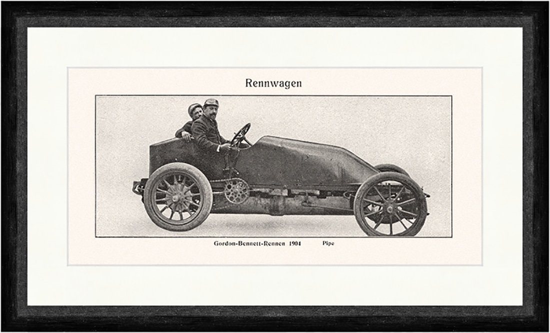 BillerAntik Kunstdruck Gordon Bennett Rennen 1904 Pipe Rennwagen Zweisitzer Faks Sport 024, (1 St) von BillerAntik