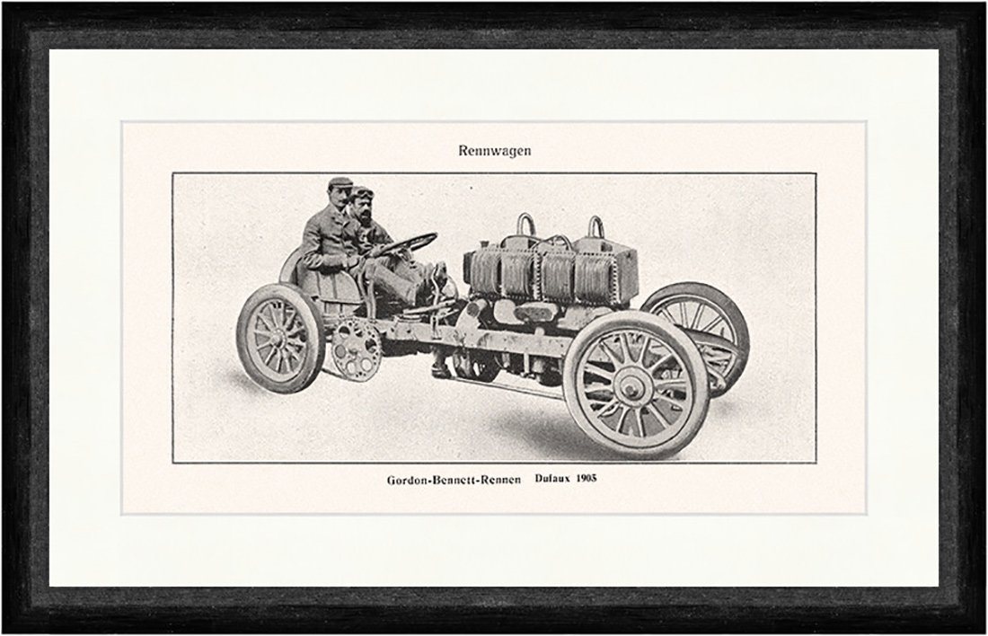 BillerAntik Kunstdruck Gordon Bennett Rennen Dufaux 1905 Rennwagen Zweisitzer Faks Sport 028, (1 St) von BillerAntik