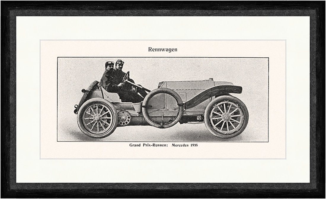 Kunstdruck Grand Prix Rennen Mercedes 1908 Rennwagen Zweisitzer Faks Sport 042, (1 St) von OTTO