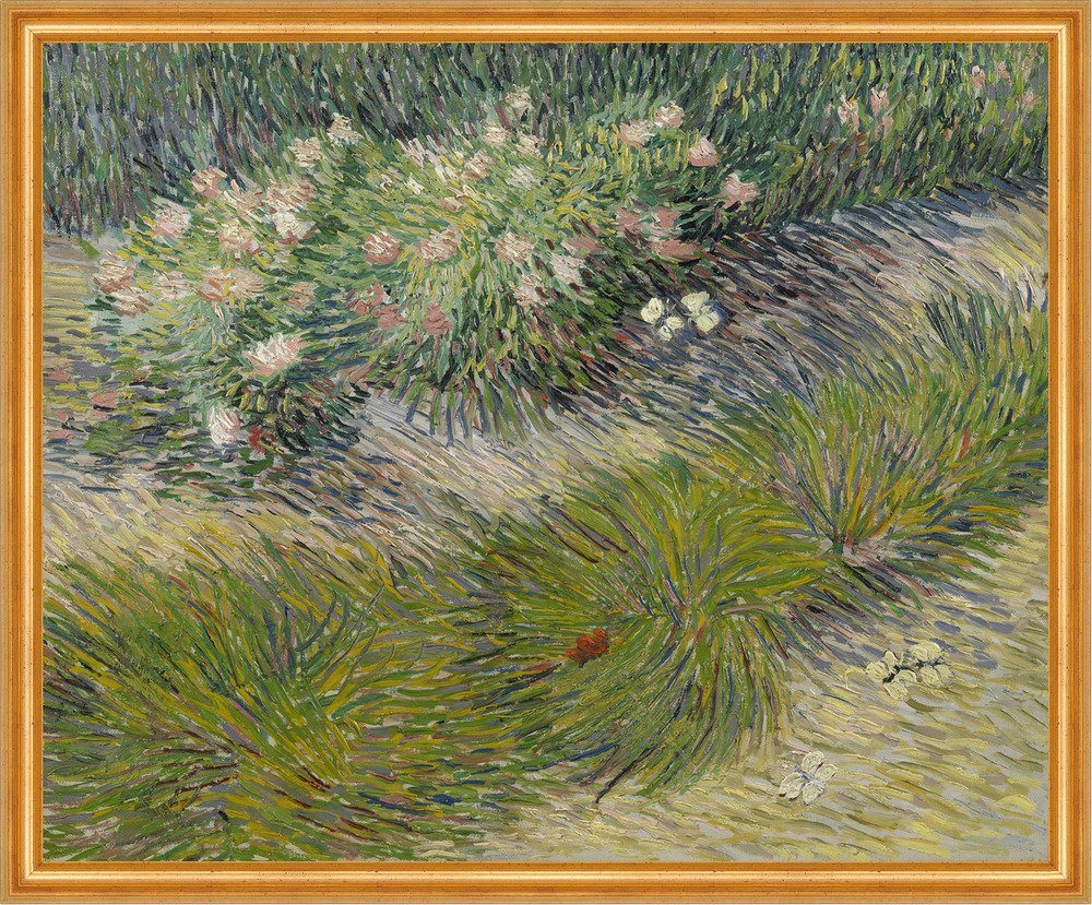 Kunstdruck Grass and butterflies Vincent van Gogh Schmetterlinge Wiese Blumen B A, (1 St) von OTTO