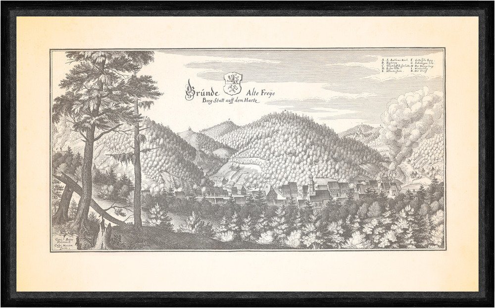 Kunstdruck Grunde alte freie Bergstatt auf dem Harz Bad Grund St. Antonius Faks_M, (1 St) von OTTO