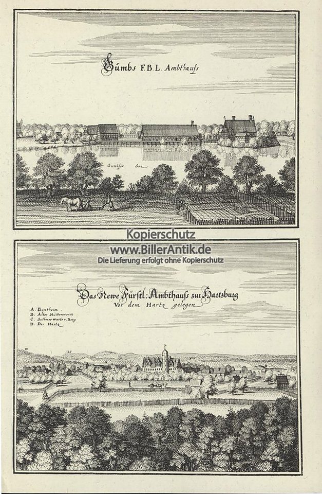 Kunstdruck Gumbs F.B-L. Amtshaus zur Hartzburg Gümse Dannenberg Bad Harzburg Meri, (1 St) von OTTO