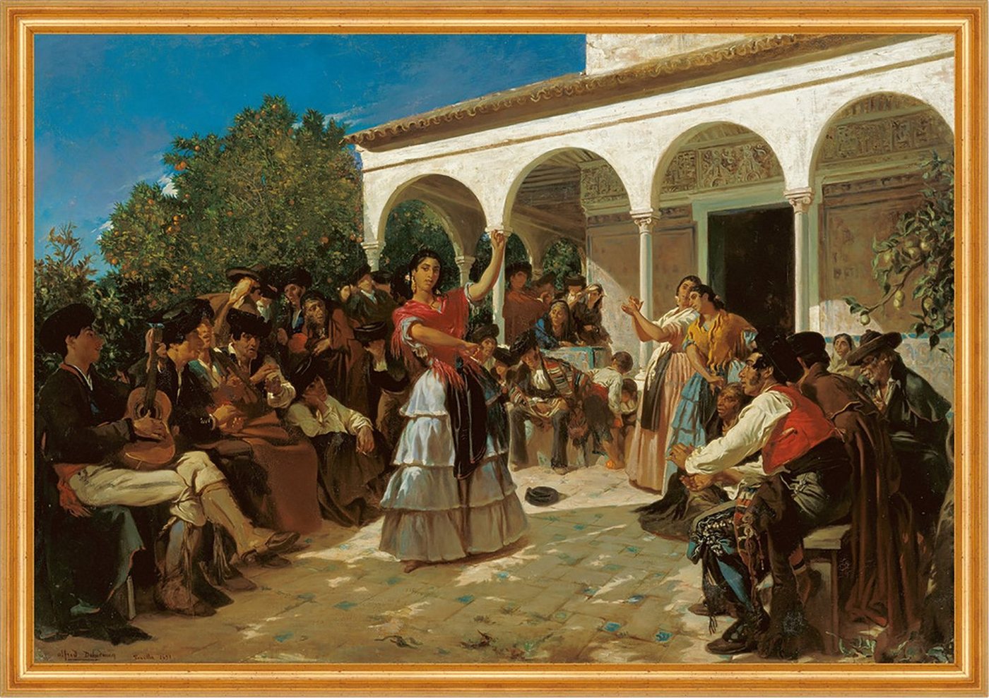 Kunstdruck Gypsy Dance in the Gardens of the Alcazar Alfred Dehodencq Schloss B A, (1 St) von OTTO