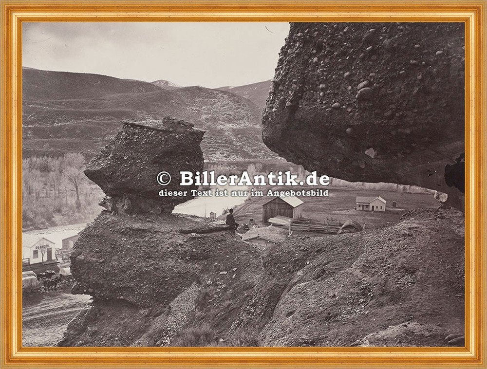 BillerAntik Kunstdruck Hanging Rock, Foot of Echo Canon Berge Felsen Natur Tal Photo M 015 Ge, (1 St) von BillerAntik