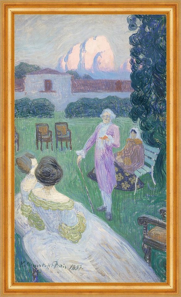 BillerAntik Kunstdruck Harmony Victor Borisov-Musatov Garten Mauer Baum Natur Lesen B A3 0327, (1 St) von BillerAntik